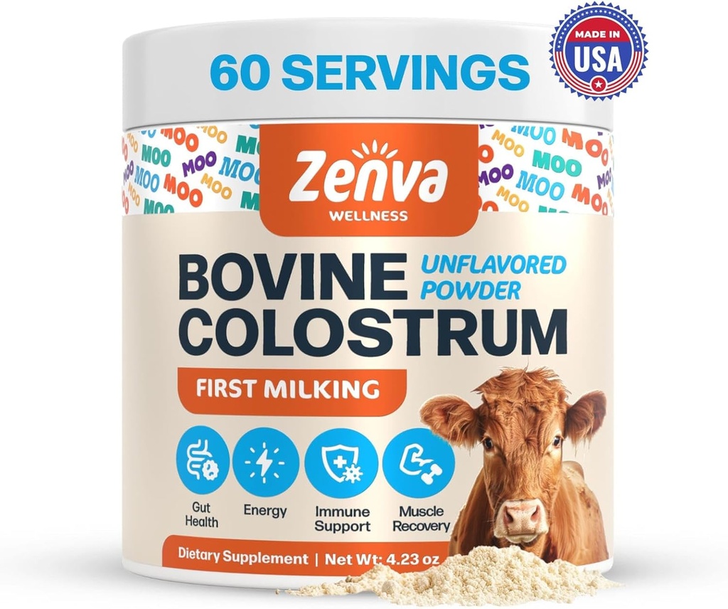 Colostrumは人間の100%の純粋な草のための牛のColostrumを補います Fed、Supergutの健康及び免疫サポート、50% IgG、Unflavored、Calostro Bovinoのパラカマオ60のサービングの粉