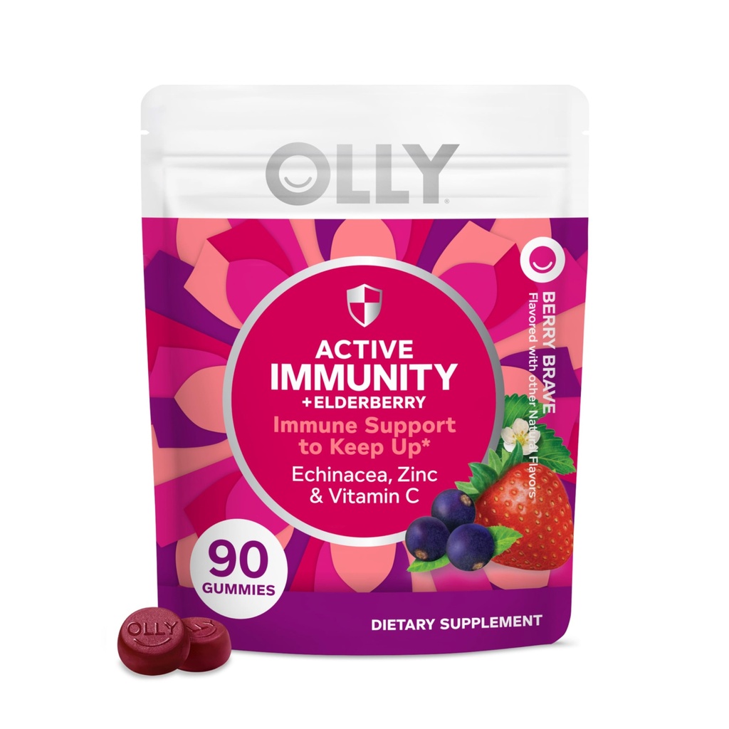 OLLYの免除のGummy、免疫サポート、Elderberry、亜鉛、ビタミンC、補足、ベリー- 90の計算