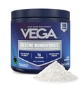 Vega Micronizedのクレアチンの Monohydrate の粉、Unflavored – 5g 人の及び女性、強さ、性能及び筋肉成長のための純粋なビーガンのクレアチン、100 のサービング (17.6 oz)