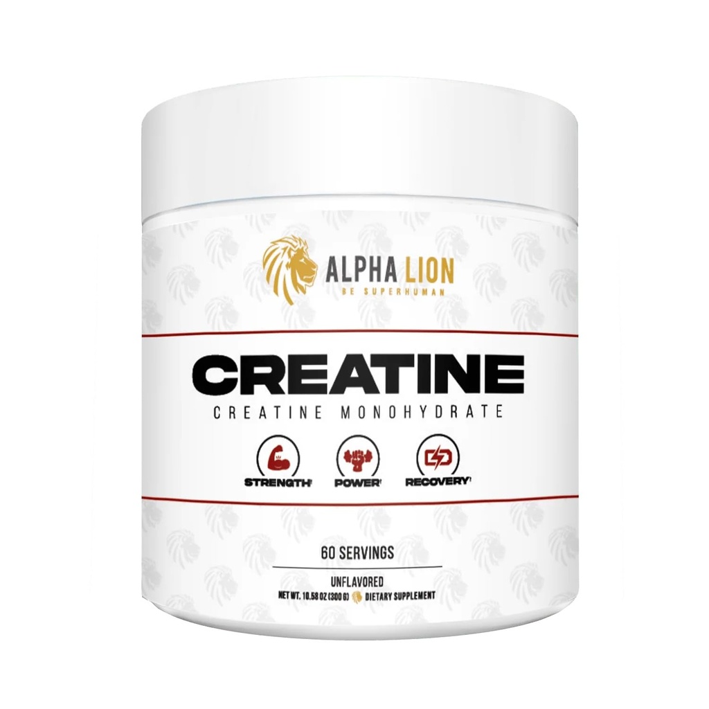 ALPHA LIONのクレアチンの一水化物の粉、サービング(5g)ごとの5000mgは、筋肉強さ、力、アスレチックの性能、純粋なクレアチナのモノヒドラの en Polvoの補足を支えます(60のサービング、不燃にされる)