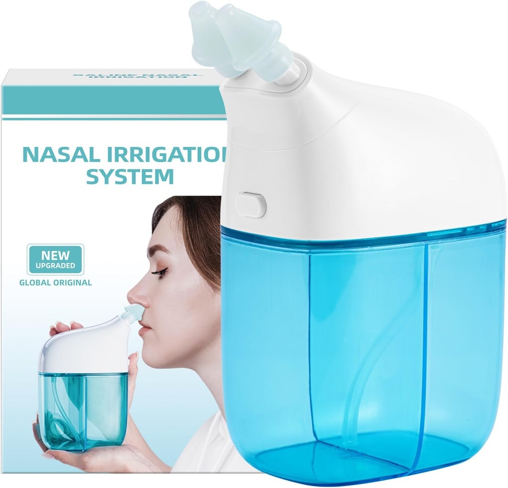 鼻の潅漑システム、鼻のリンス機械、Sinusのリンス機械、水漕が付いているSinusの洗剤機械及び不用なコレクション タンク- 鼻の洗剤、Sinusの大人のアレルギー救助-青