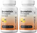 バランスブレインBromelain 500mg、120カプセル - パイナップルエキス消化酵素、サポート消化および共同健康の補足