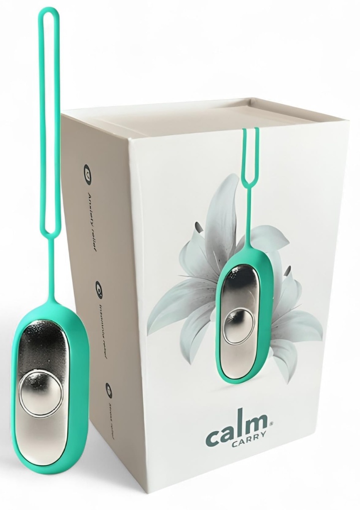 Glowco CalmCarry Sleep Aid Device – Handheld Microcurrent Relaxation Tool, Supports Calm, Focus & Gentle Relief, USB Rechargeable, Portable Wellness Device for Adults & Kids | Teal Calm Carry