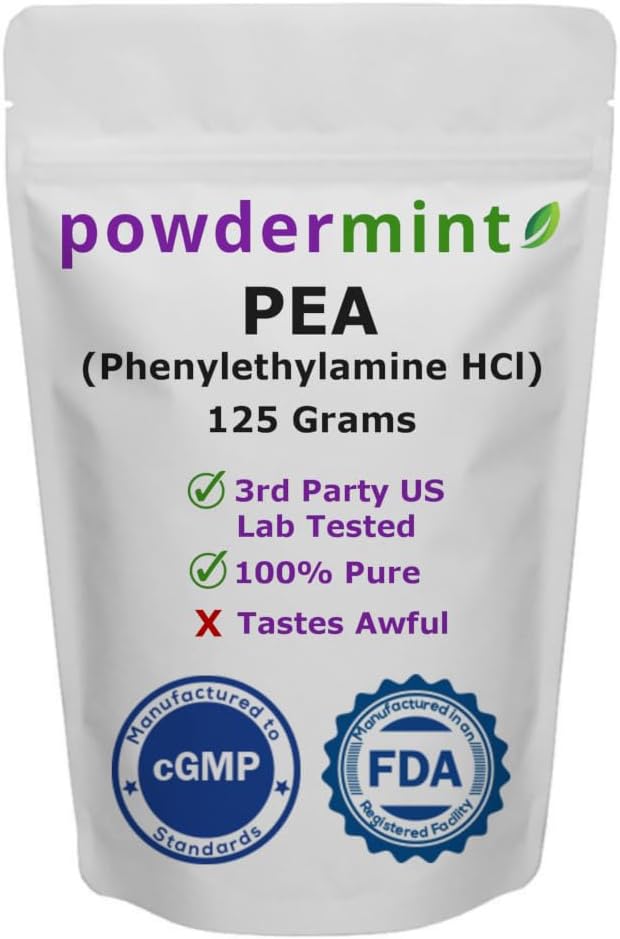 ベータPhenylethylamine HCl (Pea)の粉-気分、エネルギー(125グラム)