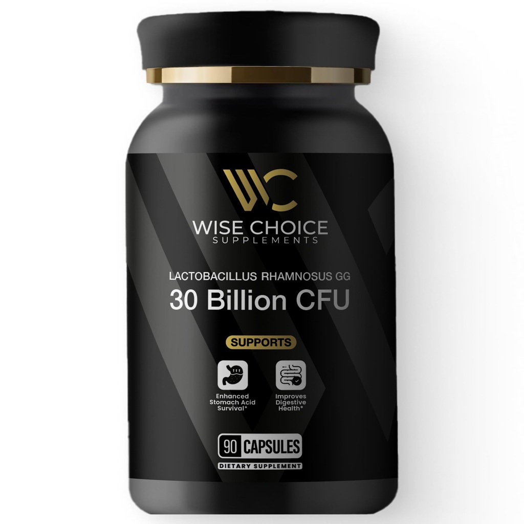 Lactobacillus Rhamnosus GG Probiotic | 30 Billion CFU | 90 カプセル | LGG Strain for Advanced Gut Health & Immune サポート | 3rd Party Tested | GMO & Gluten 無料で見る