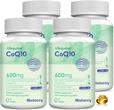 CoQ10 600mg Softgels | 高吸収性CoQ10 Ubiquinolサプリメント | ビタミンE&オメガ3 6 9で強化フォームを削減 | 健康に良い抗酸化力ハウス| 240 Softgels