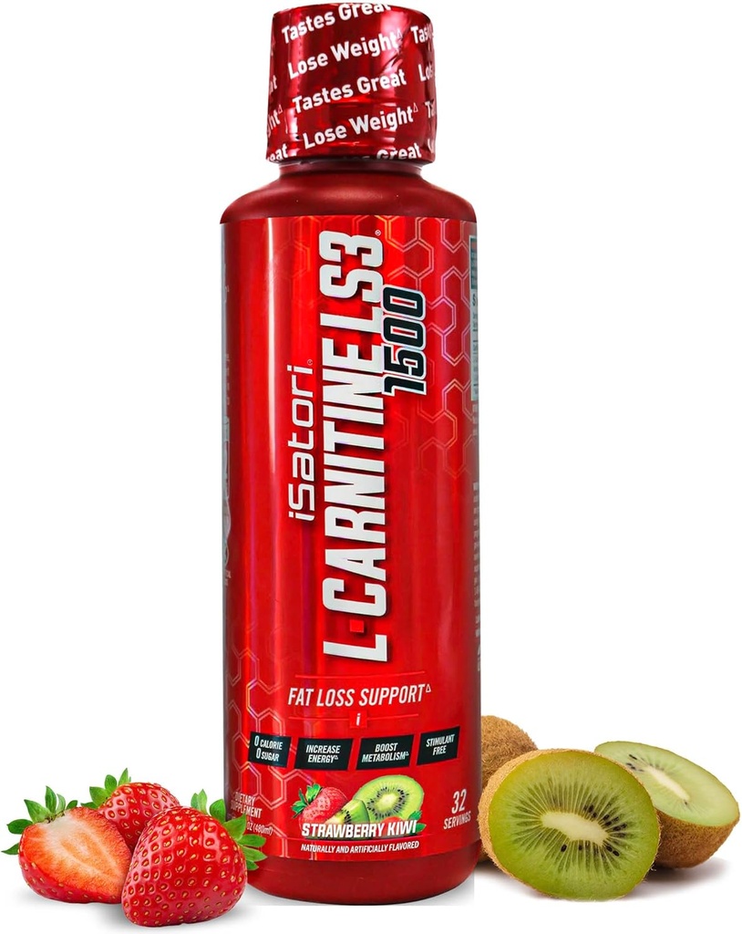 iSatori L-Carnitine LS3 1500、Acetyl L-Carnitine、L-Carnitine L-Tartrate、興奮剤の自由な前ワークアウト、低いカロリー、砂糖、グルテン、ケトフレンドリー、いちごキウイ(32のサービング)