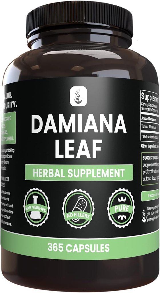 ピュアの元のINGREDIENTSのDianaの葉(365のカプセル)マグネシウムか米の注入口無し、常に純粋