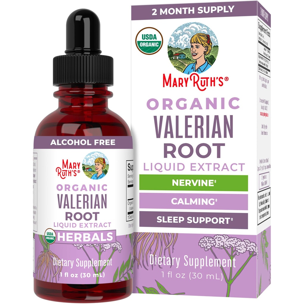MaryRuth Organic Valerian Root Liquid Drops | 2ヶ月サプライ | 砂糖フリー | USDA Organic Valerian Root Drops | サポート睡眠 | カルムとストレスリリーフ | ヴィーガン | ノンGMO | グルテンフリー | 60 サービング