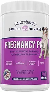 Orchardsの妊娠のプロ犬の胎児のビタミン - 妊娠中のプレミアム犬のサプリメント、プレナタル+産後の健康サポート、90 Ct