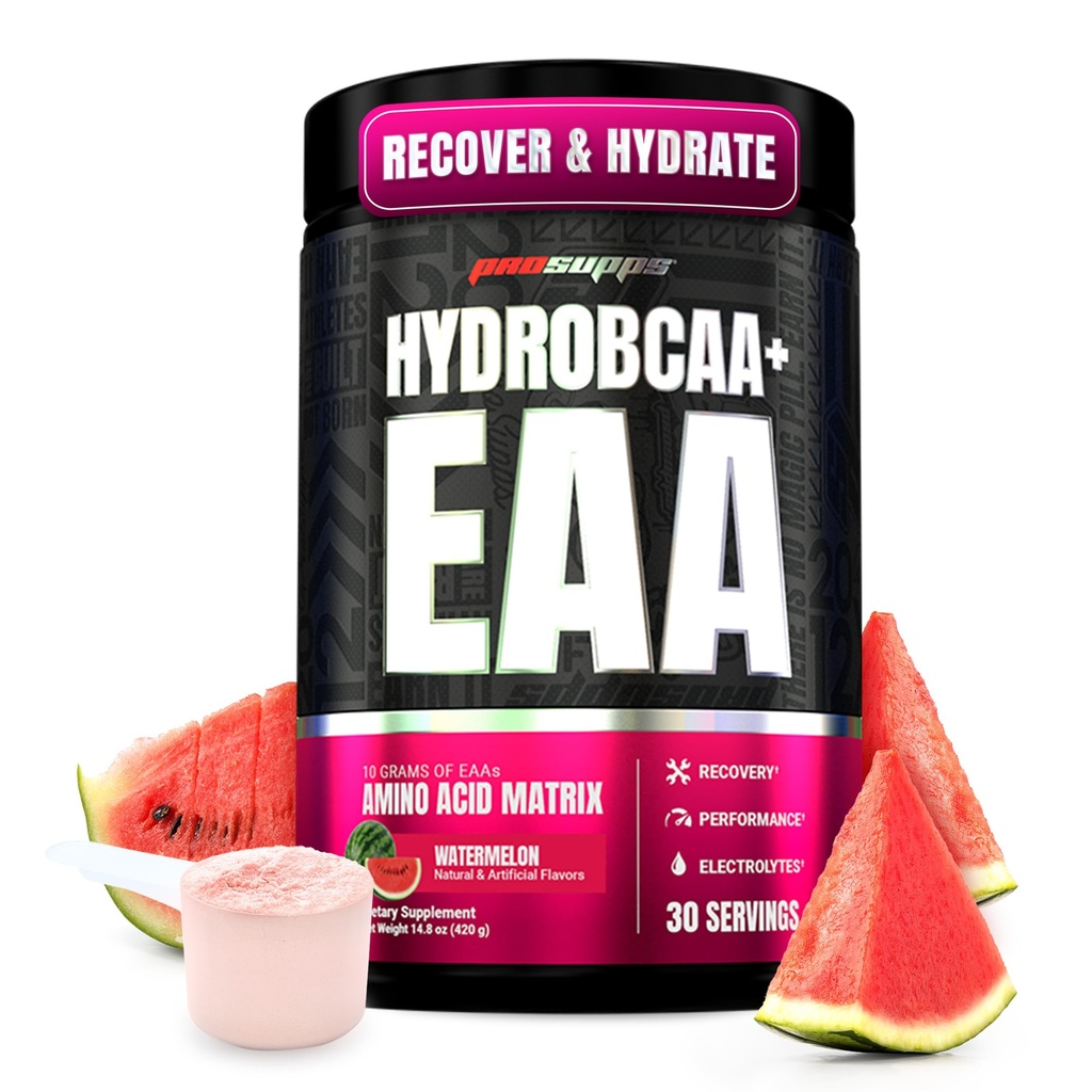 ProSupps HydroBCAAエッセンシャルアミノ酸パウダー、スイカ - BCAA、AAA、および水分補給のための電解液 - 興奮剤フリー、大豆&グルテンフリー - 30サービング