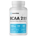BCAA 2:1のカプセルを吸い上げる | 分岐させたチェーン アミノの酸の補足 | サービングごとの1000mg | グルテンフリー、非GMOの第三者はテストしました | BCAAの補足100のサービング(200のカプセル)