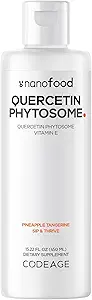 Codeage Liquid Quercetin Phytosome Supplement, Quercetin 1000 mg Dihydrate, 3-Month Supply, Immune Support, Sophora Japonica, Vitamin E, Liposomal Delivery, Vegan, Non-GMO, 15.22 fl oz