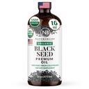 NaturoBlissの有機性黒い種のオイル100のバージンの風邪はガラス ビンのオメガ3 6の9極度の酸化防止免疫サポート接合箇所のモビリティ消化の毛皮のビーガングルテンフリーのNonGMO USDAによって証明される16ozで押しました