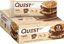Quest Nutrition S'mores Protein Bars, 21g Protein, 1g Sugar, 4g Net Carb, Gluten Free, Keto Friendly, 12 Count