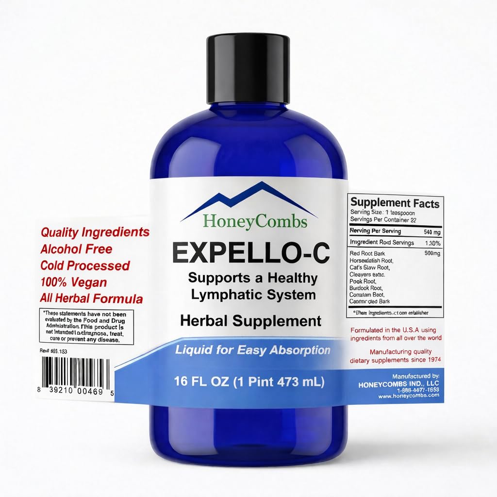 Expello-C - 究極のセルラーデトックス - クレンジングとデトックス - エキナセア、ゴールデンシール&レッドクローバーサプリメント - アルコールフリー液体肝臓クレンジング、腎臓クレンジング、システムブースター、16 Fl Oz。