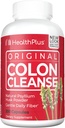 Health Plus Colon Cleanse Digestive Support | All Natural Daily Fiber for Toxin Elimination To Reduce Bloating | Supports Heart Health | 200 Capsules, 33 Servings