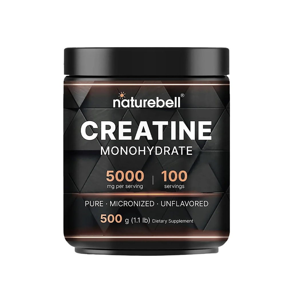 NatureBellのクレアチンの一水化物の粉- 500g - Micronizedの粉-前ワークアウトかポスト ワークアウト サポートごとの5,000mgのクレアチン---------------------------------------------------------------------------------------------------------------------------------------------------------------------------------------
