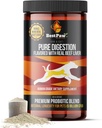 Dog & Cat Premium Probiotic Prebiotic & Digestive Enzymes 5 Billion CFU Organic Turmeric Coconut Oil Pure Pumpkin & Kelp for Healthy Bowels Gut & UTIs Beef Liver Flavor