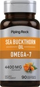 パイピングロックシーバックソーンオイルカプセル | 90 Softgels | 海バックソーンベリーエキス | オメガ7で | グルテンフリー・非GMO