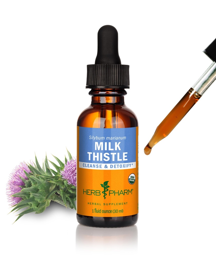 Herb PharmのミルクのThistleの液体のエキス: 有機性シリブムのマリアンムのエキスの健康な肝臓機能サポート、Cleanse及びDetoxifyの速い吸収のミルクのこの草の補足、まで~3週の供給、1つのoz*