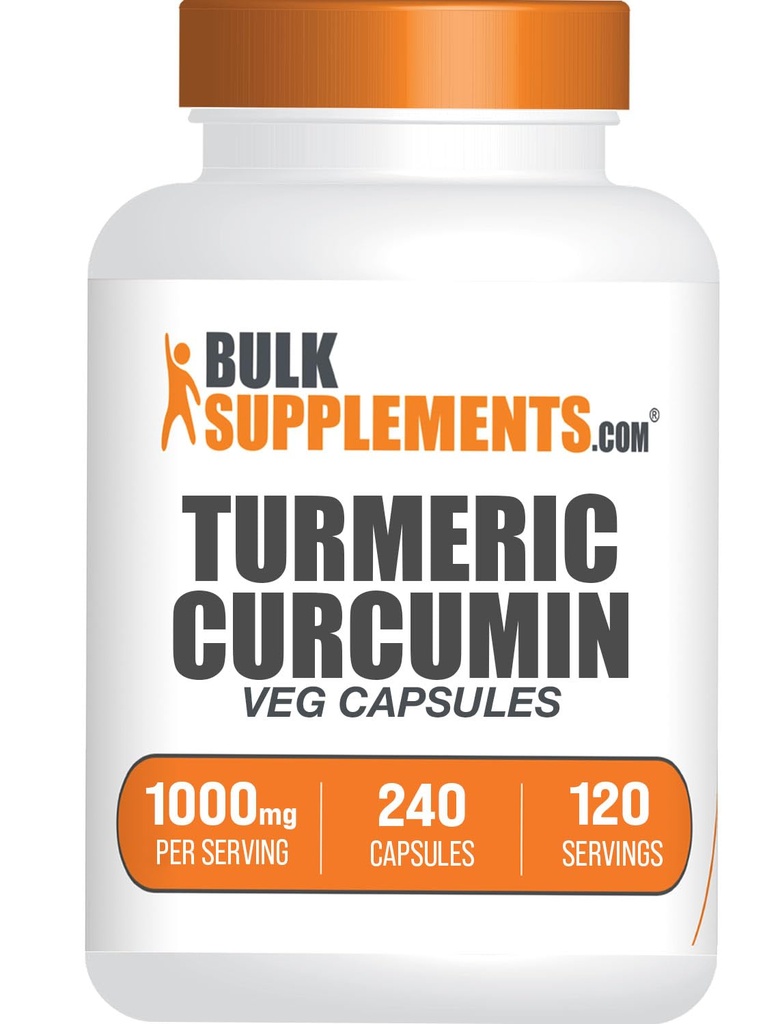 BulkSupplements.comターメリックエキスカプセル - ターメリックサプリメント、ターメリッククルクミンサプリメント1000mg - グルテンフリー、240ベジカプセル(パッケージ1)