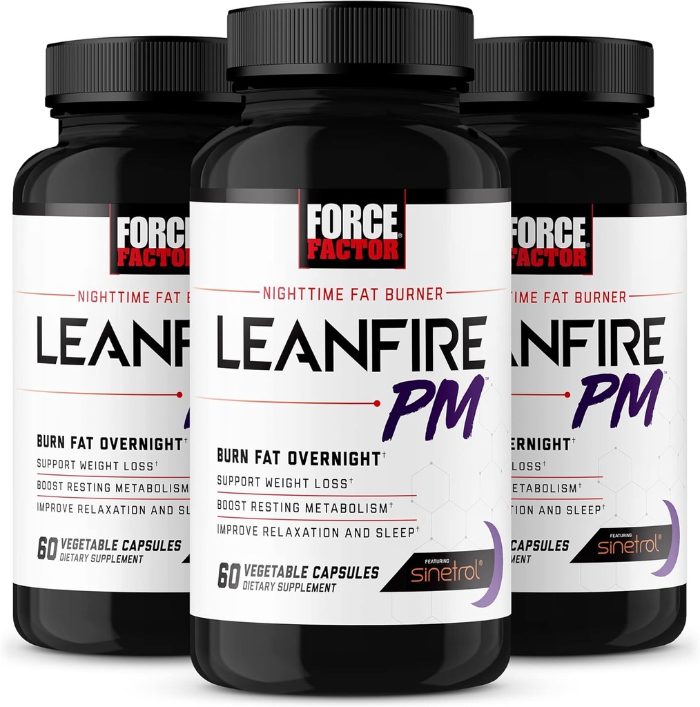 フォースファクターLeanFire PM, 女性と男性のための減量の丸薬, 脂肪バーナーと一晩の減量の丸薬を燃焼する, ブーストMetabolism, 信じられないほどの結果のための睡眠を改善する, 60 カウント (のパック 3)