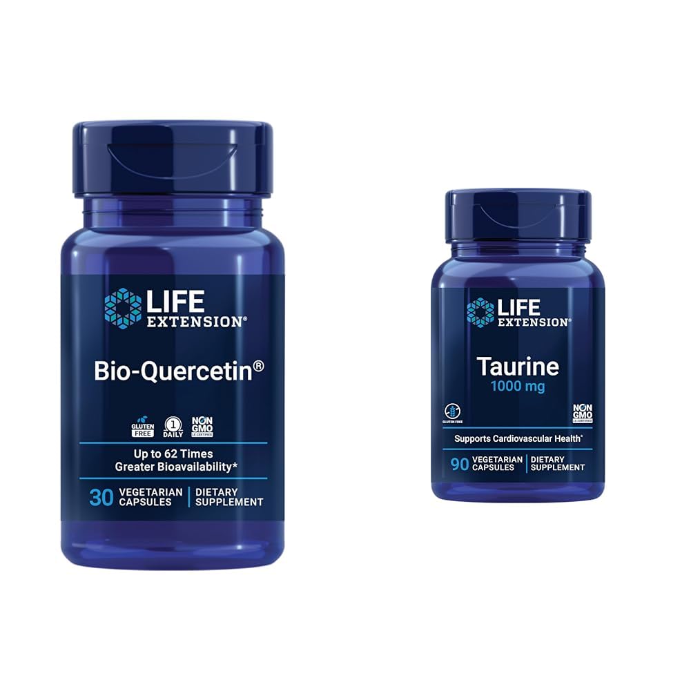 ライフエクステンションバイオケルセチン30カプセル&タウリン1000mg 90カプセルバンドル