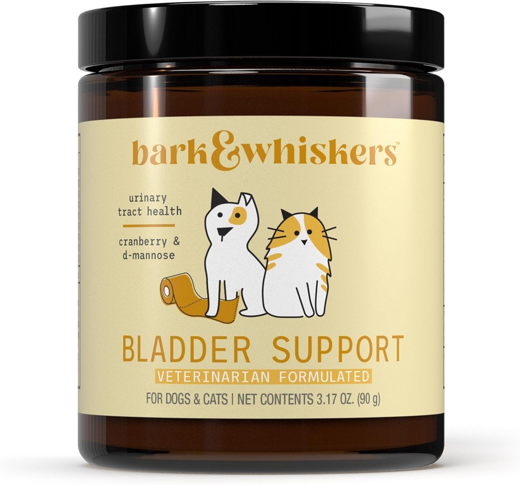 Bark & Whiskers Bladderのサポート、3.17 Oz。 (90 g)、90 Scoops、Cranbery&D-Mannose、Vetフォーミュレート、非GMO、Mercola博士と尿路の健康をサポート