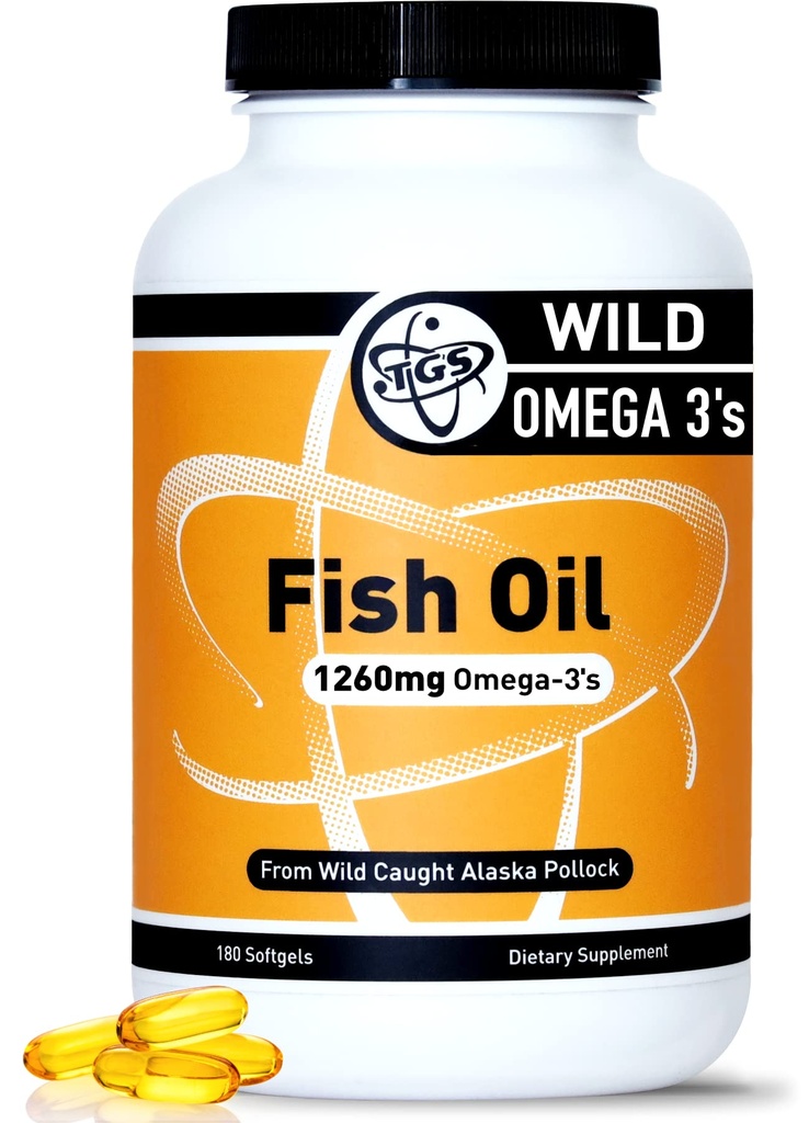 TGSの三重力オメガ3の魚油の補足-人及び女性のための1260mg EPA DHA - Burplessのトリグリセリドの野生のアラスカのPollockからの純粋なオメガ3脂肪酸- 180のカプセル、90のサービング