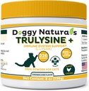 猫の免疫サポートオーラルパウダー8oz / 226gのためのTrulysine Plus L-Lysine - すべての年齢、Sneezing、鼻のスパンコール、水色の目チキンライバー(U.S.A)(226グラム(900mg / Scoop)))