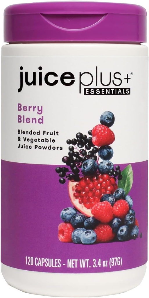 JuicePlus+ Berry Blend: with Concord Grape, Blueberry, Cranberry, and More - Whole Food Based, Vegan, Plant-Based Vitamins - Gluten-Free, Non-GMO, Kosher - 1 Bottle (60 Servings)