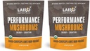 Laird Superfood オーガニック パフォーマンス キノコ ブレンド with チャガ, コーディセプ, ライオンズ マネ と Maitake エネルギーと認知のための, 3.17 oz. 袋、2のパック