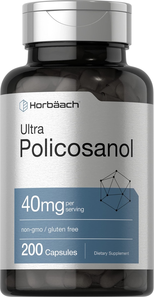 ホアハチポリコサノール40mg | 200カプセル | 非GMOとグルテンフリーサプリメント