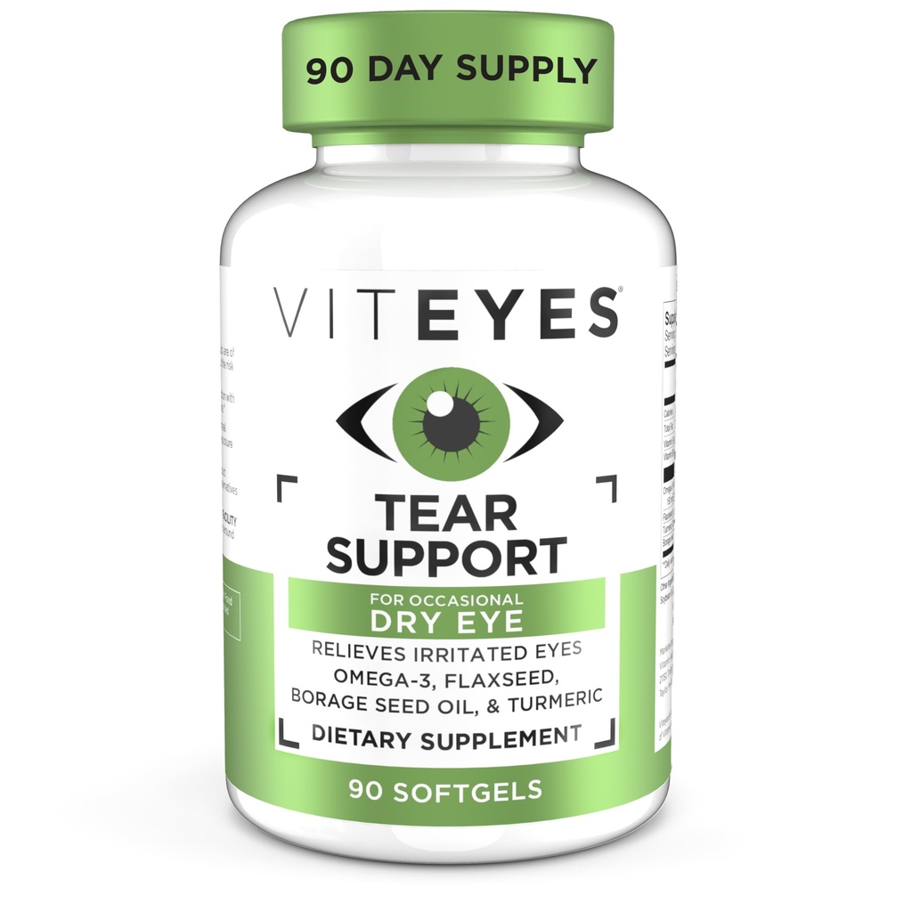 Viteyesの破損サポート目のかゆみのブレンド、機会の乾燥した目の補足、目の低下無し、赤みの救助、目のビタミン、かゆみの目のためのアレルギーサポート、オメガ3の魚油、90 Softgels