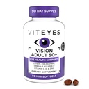 Viteyes Vision for Age 50 Plus for Eye Health, Vision Support, Aging Eyes, Lutein, Zeaxanthin, Omega-3, 亜鉛, ビタミンC, ビタミンD, ビタミンE, Eye Doctor Trusted, 米国で製造, 90 Ct