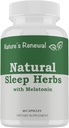 Nature's Renewal Natural Sleep Supplement - Melatonin、Valeian Root、Ashwagandha、マグネシウム、Chamomile、Nighttime Homeopathic Herbal Sleep Aid(大人用) - 60カプセル
