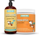 WONDER PAWS Omega Max Fish Oil Plus Probiotic Chews - 犬の関節の健康、皮膚の水分、腸の健康と毎日の健康 - Omega Max 16 Ounces - Probiotic 90 Chews