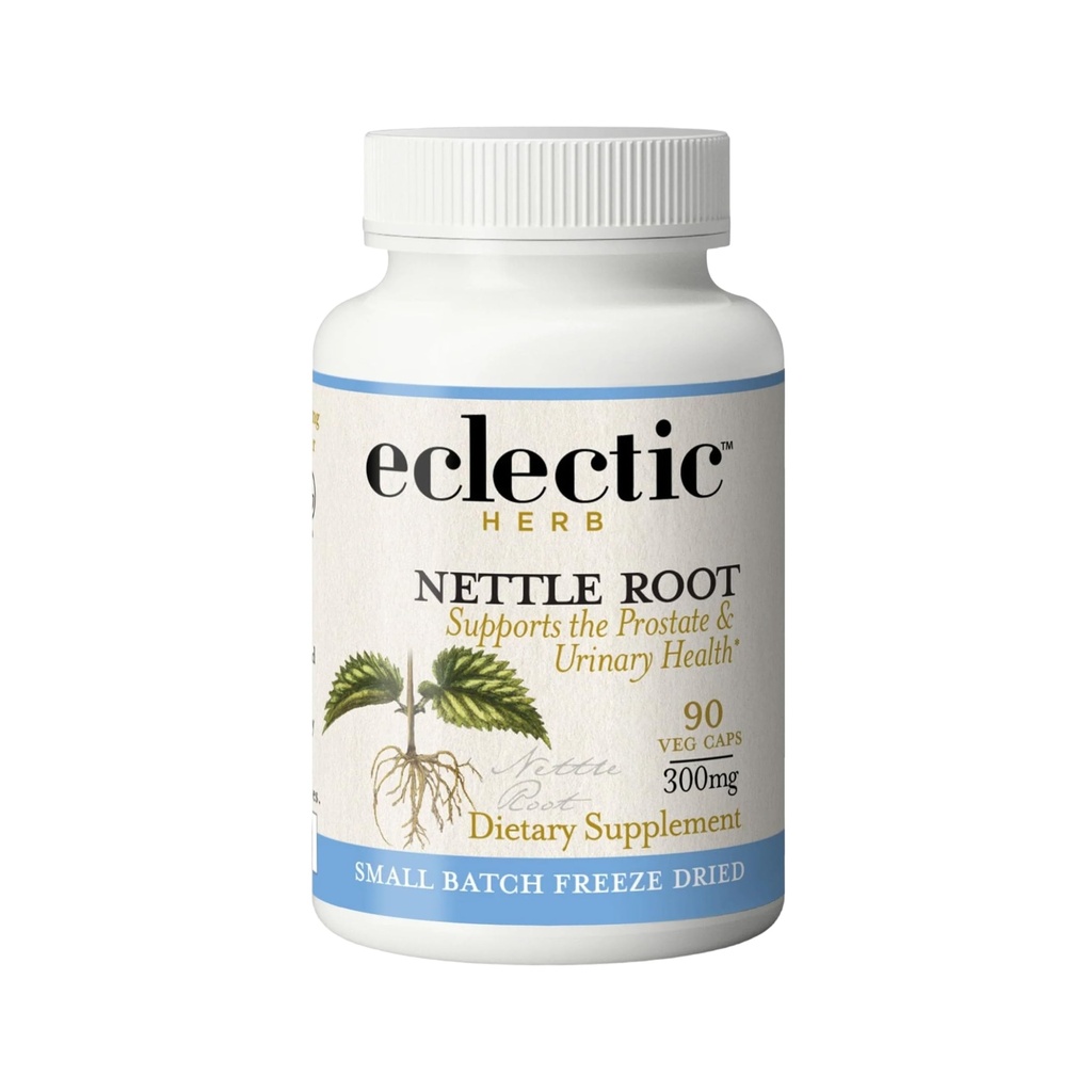 Eclecticハーブ - Nettle Rootカプセル | 前立腺、尿路、男性の健康サポート | ビーガン、非GMO、グルテンフリー、凍結乾燥(90 CT | 250 mg)