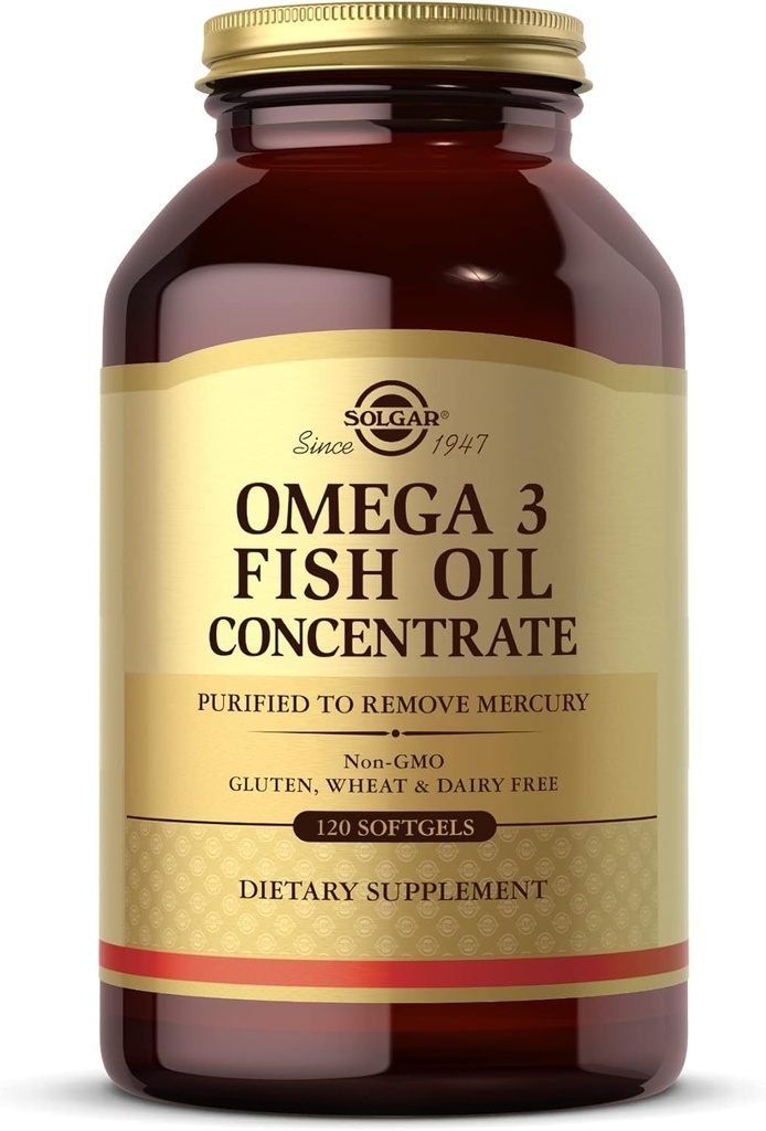 Solgar Omega-3 魚油濃度 - 120 Softgels - 関節と代謝の健康のためのサポート - グルテンフリー、非GMO、酪農場無料 - 60 サービング