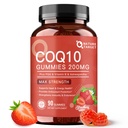 NATURE TARGET CoQ10グミー200mg - PQQ、亜鉛&アシュワガンダ、イチゴ味、90カウントで心臓、エネルギー&抗酸化剤のための高吸収コ酵素Q10サプリメント