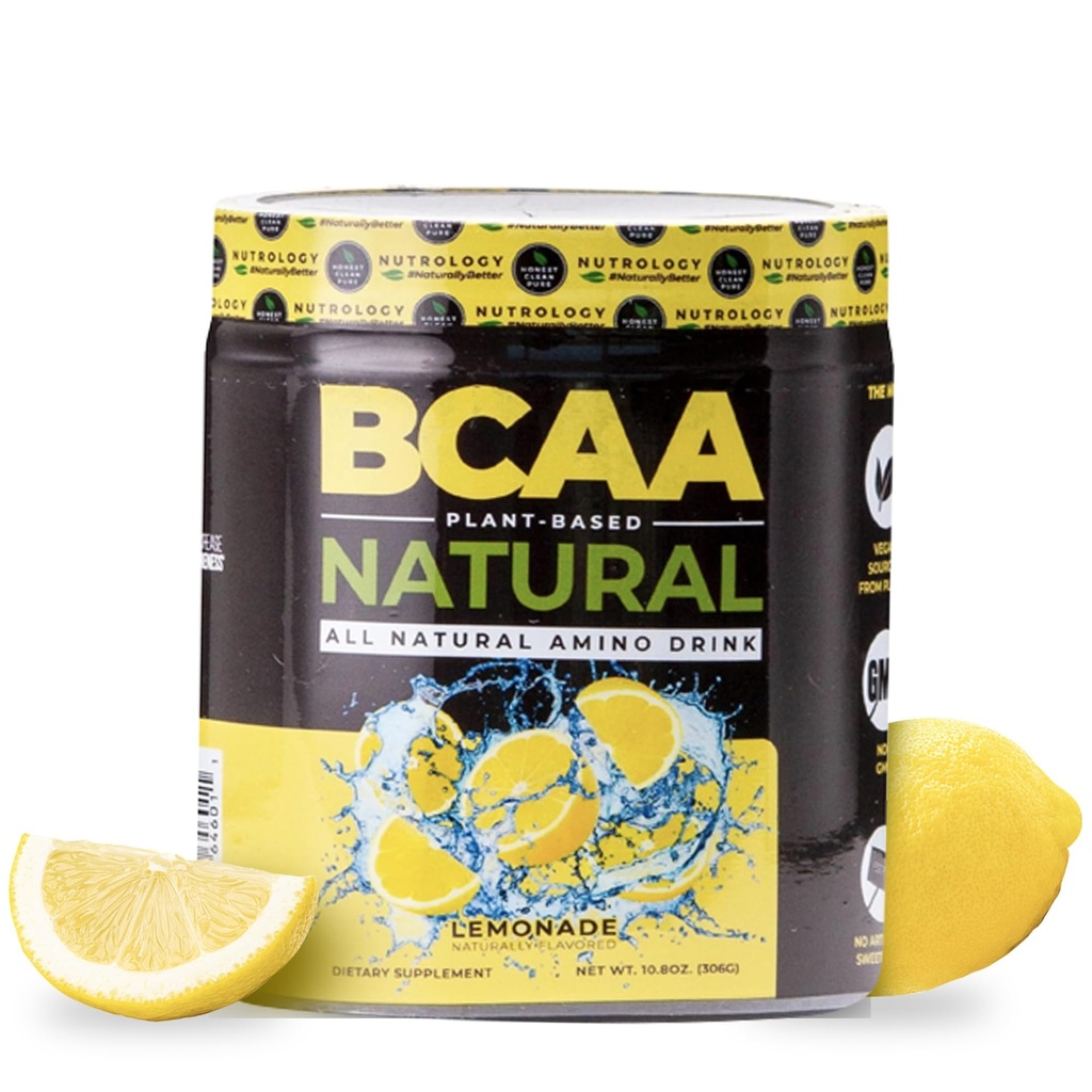 栄養学 BCAA 自然 - 植物は BCAA の粉、Lemonade の味を基づかせていましたり、前ワークアウトのための 2:1 比率のアミノ酸の粉及びポストのワークアウトの回復、ビーガン、グルテンフリー、非 GMO、30 のサービングを改良しました