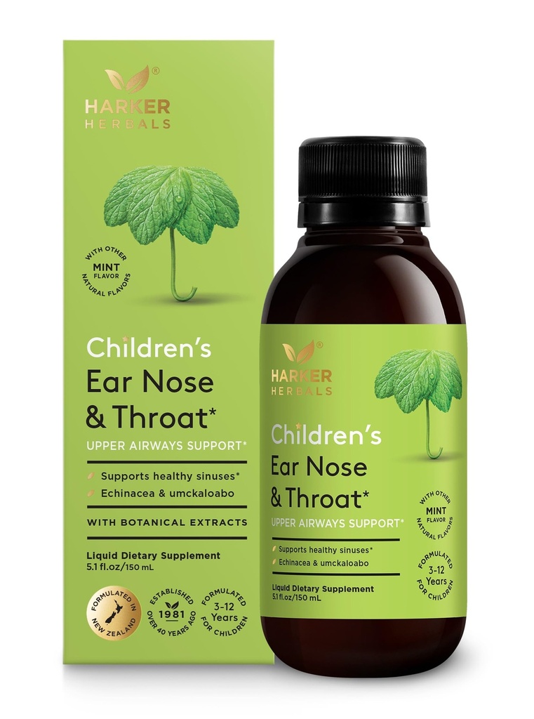 子供の耳鼻咽頭と喉のシロップ、Sinuses&Seasonal Wellnessのためのハーブフォーミュラは、Echinacea、Pelargonium、Elderflower、植物ベースの - 5.1 Fl oz(30のサービング)が含まれています