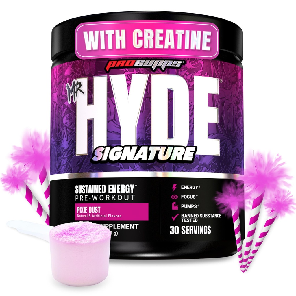 PROSUPPS Mr. Hyde Signature Pre Workout Powder with クレアチン、ベータアラニン&カフェイン - パフォーマンス、エネルギーと耐久性 - 男性と女性のためのクリーンフィットネス&ジムサプリメント(ピクシーダスト、30サービング)
