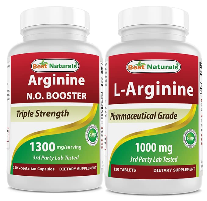 ベストナチュラルL-アルギニンなしブースター1300mg&L-アルギニン1000mg