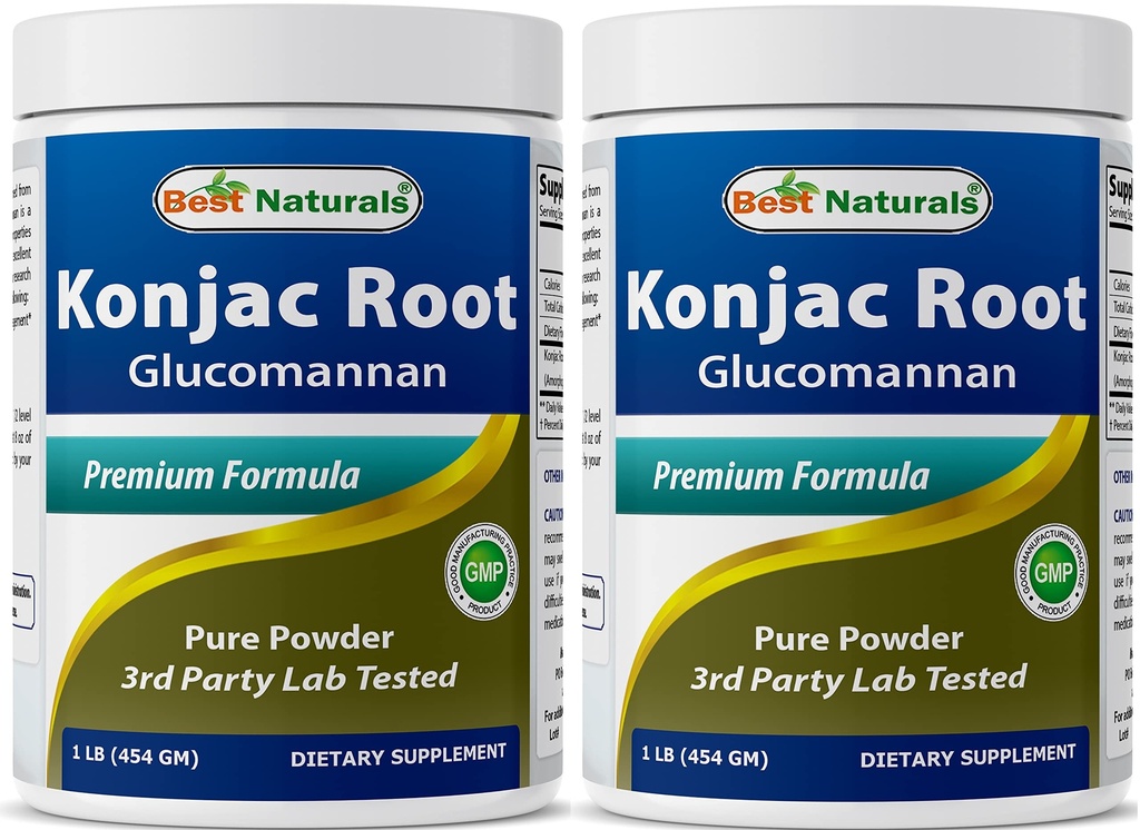 ベストナチュラルズ2パックKonjacグルコマンナンルート1ポンド - 2000mg perサービング - (合計2ポンド)