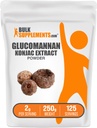 BulkSupplements.comグルコマンナンパウダー - Konjac根エキスパウダー、グルコマンナンサプリメント - グルテンフリー、サービングあたり2g、250g(8.8オンス)(パッケージ1)