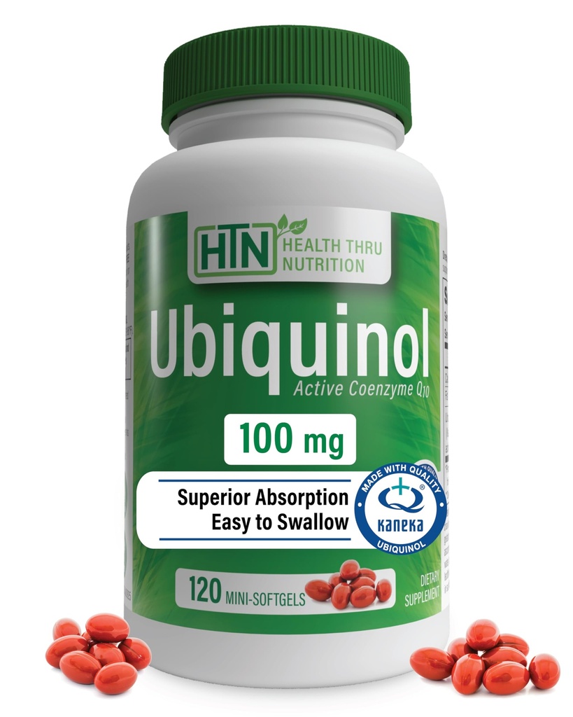 健康スロー栄養Ubiquinol 100mg 120 Mini SoftgelsとしてKaneka QHはCoQ-10を削減しました | 3rd Party Tested | Bioavailabilityの強化 | 心臓血管機能サポート | 非GMO