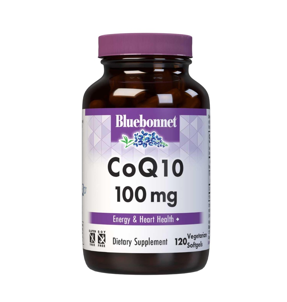 Bluebonnet Nutrition CoQ10 100mg、エネルギー生産*、ハートヘルス*、非GMO、グルテンフリー、大豆フリー、ベジタリアンフレンドリー、120ベジタリアンSoftgels、120サービング