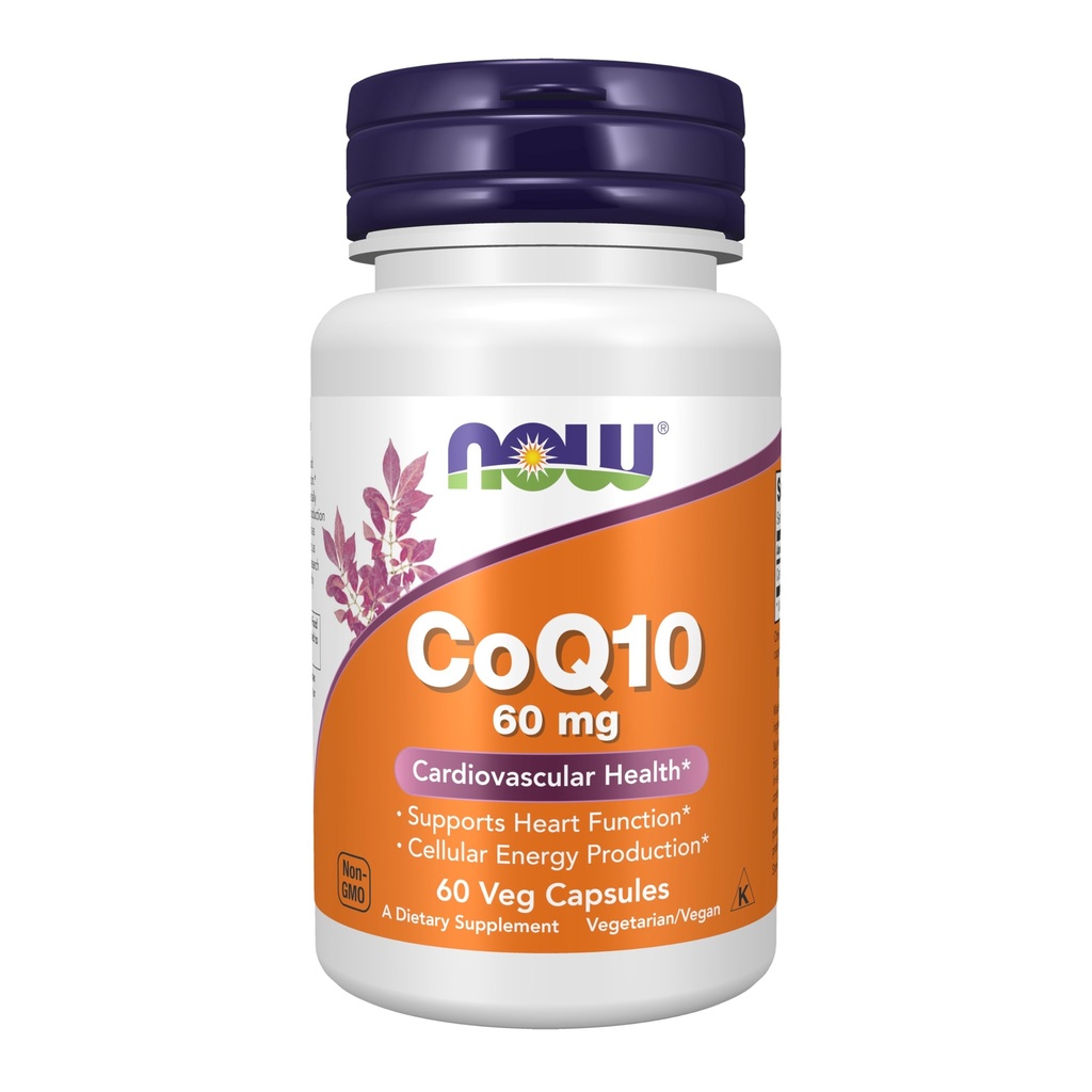 NOW Foodsは、Fermentation、60 Vegのカプセルによって生成されたCoQ10のCoQ10 60のmg、薬剤の等級、全トランス形態を補います